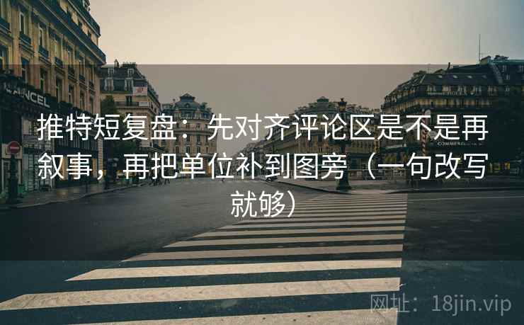 推特短复盘：先对齐评论区是不是再叙事，再把单位补到图旁（一句改写就够）