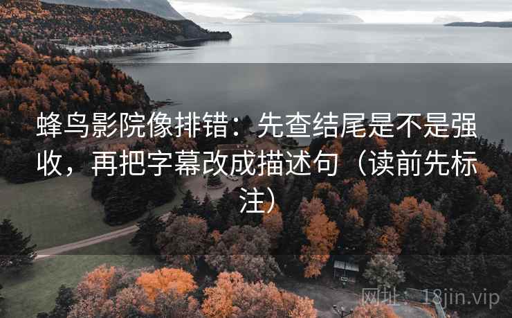 蜂鸟影院像排错：先查结尾是不是强收，再把字幕改成描述句（读前先标注）