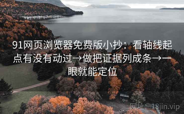 91网页浏览器免费版小抄:看轴线起点有没有动过→做把证据列成条→一眼就能定位 91网页浏览器免费版小抄:看轴线起点有没有动过→做把证据列成条→一眼就能定位